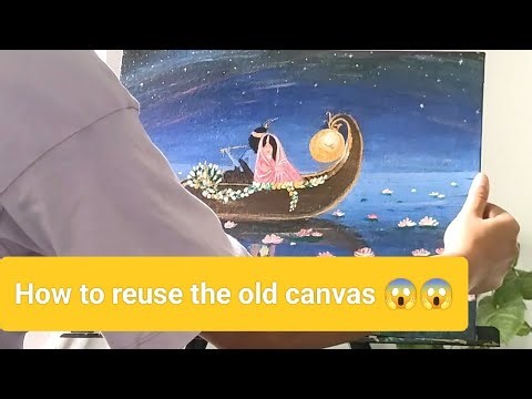 How to reuse the old canvas 😱😱| diy | painting hacks 