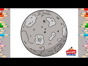 How to Draw Mercury planet easy step by step