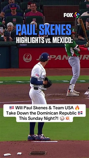 USA vs DR 😱 Who takes it? Drop your pick 👇 #TeamUSA #PaulSkenes #Baseball