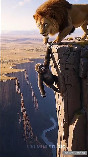 Eagle Saves Baby Gorilla from Lion | Gorilla vs Lion Fight | Emotional Wildlife Story