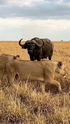 When the Prey Fights Back: Angry Buffalo Scatters Lion Pride (Natural Sounds)