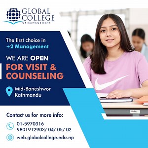 Global College of Management is now Open for Visit and Counseling. "The first choice for 2 Management" 📍 Mid-Baneshwor, Kathmandu ☎ 01-5970316 / 9801912903 / 9801912904 / 9801912905 / 9801912902 🌍web.globalcollege.edu.np #beaglobalite #globalcollege #science #management #globaleducation #highereducation #globalite #globalcollegeofmanagement #globalschoolofscience #globalcollegeinternational #qualityeducation | Global College Of Management
