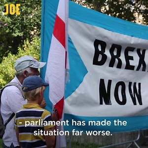 65K views · 414 reactions | "People are standing up as if it's a coup. I disagree with them. I'm here to show my support for Boris Johnson." Leave protesters in Westminster endorse the prime minister and prorogation of parliament. | JOE.co.uk | Facebook