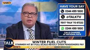 12K views · 449 reactions | "You can't just sit there and babble at me... just cut him off." Mike Graham ends the interview with political commentator Mike Buckley after he insisted that Labour's clean energy policy would reduce energy bills. | TalkTVUK | Facebook