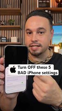 Turn OFF these iPhone Settings ASAP