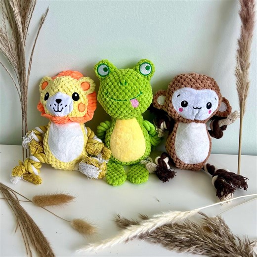 Organic Knitted Plush Dog Toys Ultra-soft, Hypoallergenic & Beautifully Made Pet Play Set - Etsy