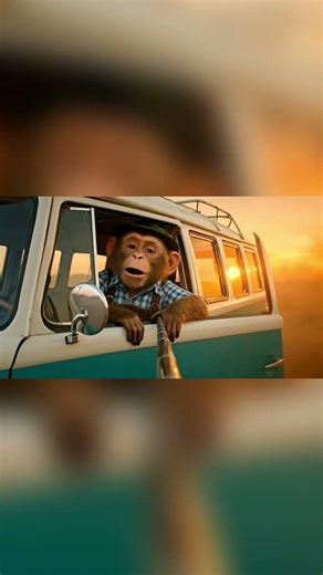 This monkey in the VW bus loves free exfoliation! 😂