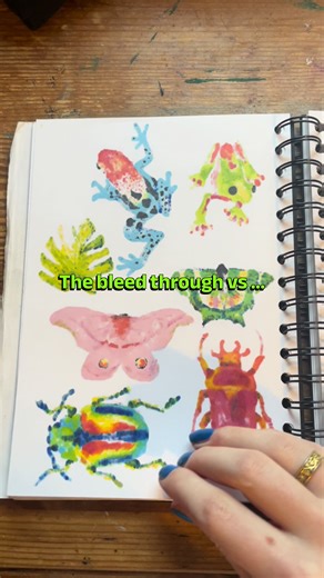 Colourful Promarker Artwork Featuring Frogs and Bugs