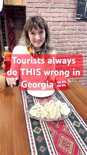 You are eating Khinkali completely wrong #georgianfood #foodmistakes #traveltips