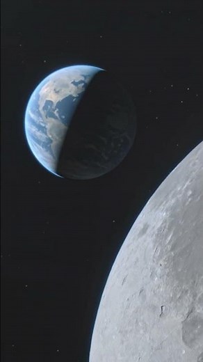 EARTH ROTATING FROM MOON TIMELAPSE !!! 🌍 🌑 #earth #moon #space #timelapse #spaceshorts