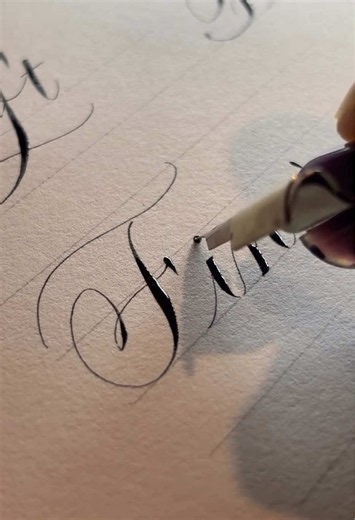 Fine Word English Calligraphy tutorial by Zain