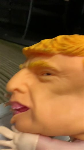 Lil Trump Puppet Gobbles a Gulp
