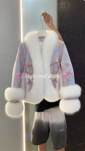 Winter fox fur coat and jacket for girls #furcoats #winterfashion #sweater #trending #ytshorts