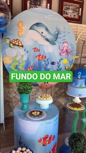 Decoração de Aniversário Infantil tema Fundo do Mar