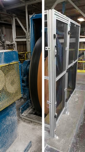 Before & After: Coil Wire Sheave Guarding #industrialsafety #machinesafety #SafetyEngineering