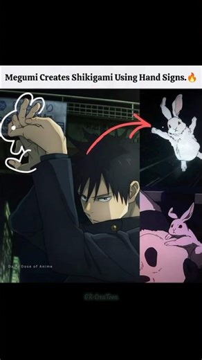 Megumi's rabbits rabbit summoning technique 🔥 #anime #jujutsukaisen #megumi #edit