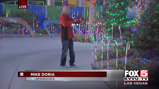 Cowabunga Bay transformed into 'Christmas Town' to celebrate the holiday season! Mike Doria shows you the festive displays 🎄🌟☃ | FOX5 Las Vegas