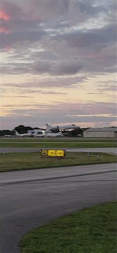 Learjet 60 was captured landing smoothly at KFXE Airport