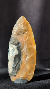 This smoker of a biface lanceolate was rescued from the surface by my wife in central Wyoming. (I'm more proud than jealous haha!) The material selection is mind blowing and the craftsmanship is beautiful. I'm working on identifying the technology/period although the broken base provides a challenge and opens the door to guesswork. I'm leaning towards Agate Basin but certainly open to feedback and will continue researching. It measures just over 3" long and shows evidence of being touched up, es