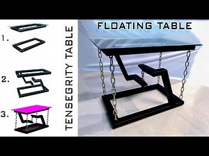 Floating Table making - Tensegrity Table with measurements - Steel & Glass Build