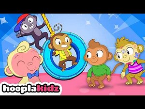 Five Little Monkeys Jumping On The Bed | More HooplaKidz Classics Nursery Rhymes
