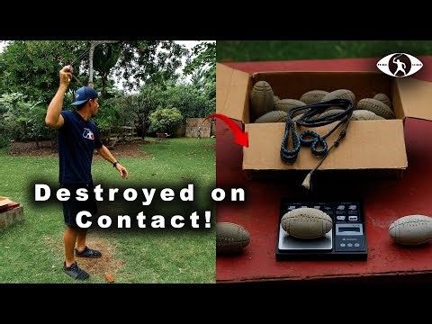 Slinging Cement Footballs - Impact Test