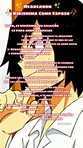 Headcanons de Kirishima como esposo y padre en BNHA