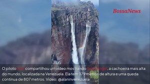 Cachoeira mais alta do mundo é registrada em imagens de tirar o fôlego