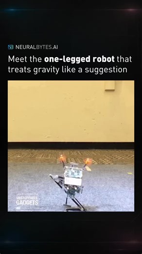 NeuralBytes AI on Instagram: "SALTO (Saltatorial Locomotion on Terrain Obstacles) is a one-legged machine built to answer a simple question: “what if robots stopped trying so hard not to fall… and learned how to recover instead?” SALTO doesn’t walk. It stores energy in a spring, releases it explosively, and launches itself multiple times its own height. Mid-air, it actively stabilises itself, then lands on surfaces barely bigger than its foot — and immediately jumps again. This is a completely d