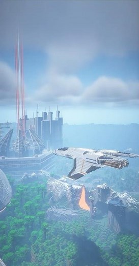 Futuristic Spaceship in Minecraft V1
