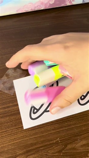Desafios de colorido o desenho com marca texto #colorir #desenho #arte