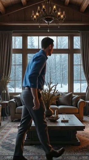 🔥 Cozy Winter Cabin Ambience | Relaxing Fireplace & Snowy View ❄️🏔️ | Warm Rustic Cabin Atmosphere