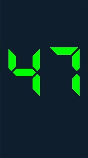 47 seconds digital timer