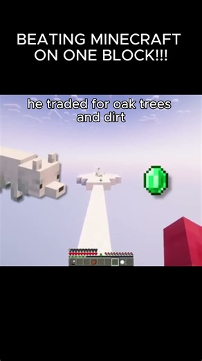 Beppo beats Minecraft with ONE BLOCK!!!