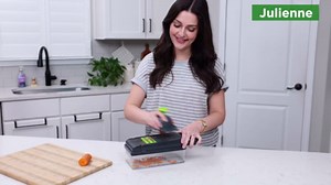 HomeHacks Vegetable Chopper Vegetable Cutter, 12 in 1 Kitchen Gadget, Dicer, Slicer, Onion Cutter, Salad, Cheese Grater & Egg Separator - Multi-Functional Veggie Chopper Lid with Handle (Green)