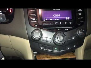 How to put the code in on (2005 Honda Accord hybrid) radio