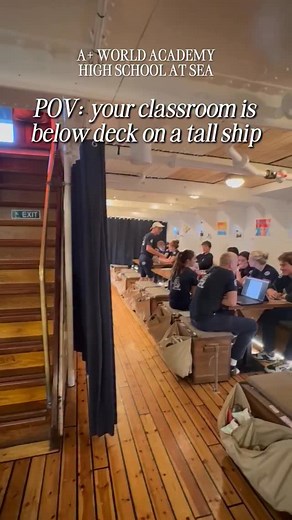Classes don’t stop just because the waves don’t. ⛵️ Down in the Banjer, you’ll find us taking notes, solving problems, and staying focused even when the deck is swaying. We follow a full academic schedule with lessons, study blocks, and exams, but our classroom? It floats. 🌊 At A , learning is as real as the sea we sail on. ✨ #APlusWorldAcademy #HighSchoolAtSea #GlobalEducation #StudyAbroadHighSchool #AcademicExcellence #lifeatsea #studyabroad #gapyear #studyabroadlife #globalclassroom #worldsc