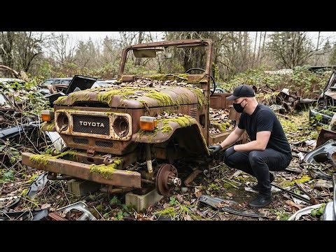 ASMR Car Restoration Of A Toyota Land Cruiser FJ40 1960 Years , From Accident-Damaged To Like New