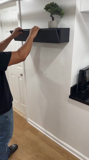Custom made hidden compartment floating shelf …#process #install #hidden #storage #floatingshelves