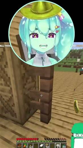 Slime Girl takes up Illegal Residence in #minecraft #piapiufo #vtuber