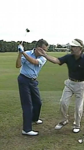 Spring the shaft 🏌️ Jimmy Ballard shows how keeping the club on plane and centered to the body creates effortless release and balance — instead of blocking or coming across the ball. 👀 Notice how Artie’s right side fires, his left arm stays connected, and the club naturally returns to center. THAT is a true connected swing and the ONLY way to square the club to the ball consistently. #golf #jimmyballard #golfswing #golftips #golfswingtips #golfcoach #golfinstruction #golfconnection #golffundam