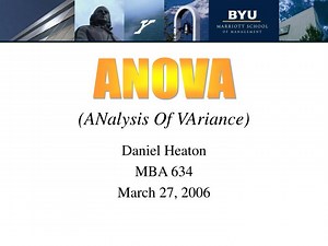 (ANalysis Of VAriance) - SlideServe