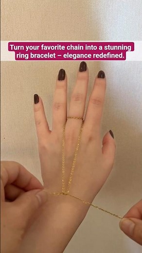 Turn Your Chain Into a Ring Bracelet | Gold Jewellery Design | Unique DIY Jewelry Idea