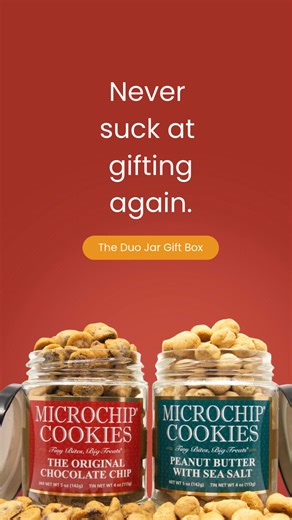 Struggling to find a truly memorable gift? Our bite-sized Microchip Cookies pack all the flavor of a full-size treat without the usual clumsiness of gifting food. | JK Chocolate