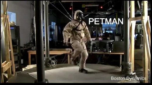 Chemical warfare robot, PETMAN, struts his stuff