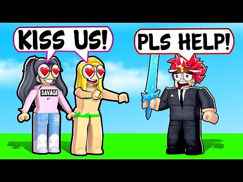 TOXIC GIRLS Try to KISS ME... (Roblox Bedwars)