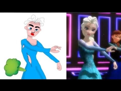 Frozen 2 Elsa funny Drawing memes - Try not To laugh