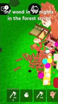 Infinite wood script #voidware #99nightintheforest #hacks #roblox