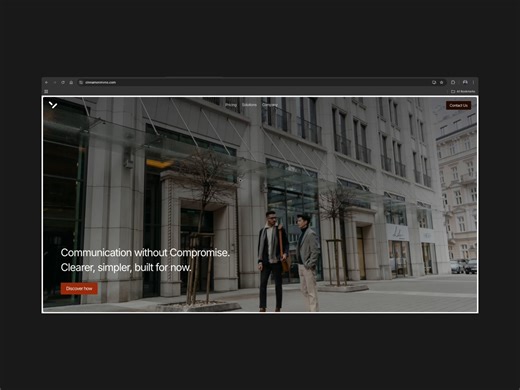 Verizon backed telecommunications startup website design