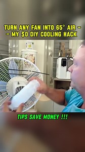 Turn Any Fan into 65° Air My $0 DIY Cooling Hack #DIYCoolingHack #FanHack #MiniAC #BottleFan #summerhack